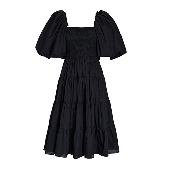 AJE Cherished Puff Sleeve Midi Dress - Black, Australia12/US 8 - New with tags - Picture 1 of 16